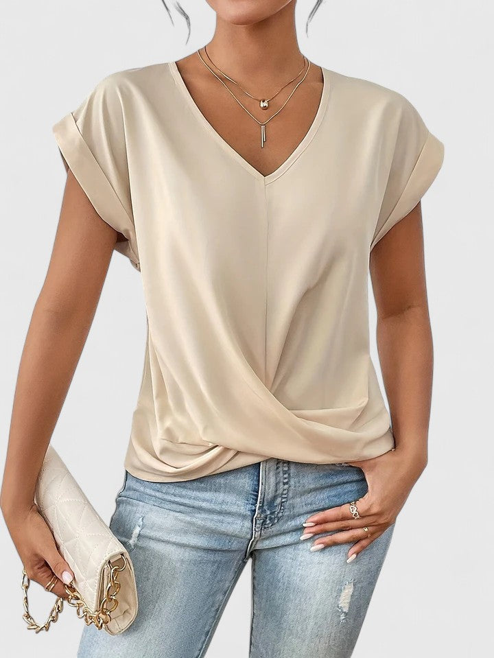 Aisling™ | Women's Soft V-Neck Twist-Front Top