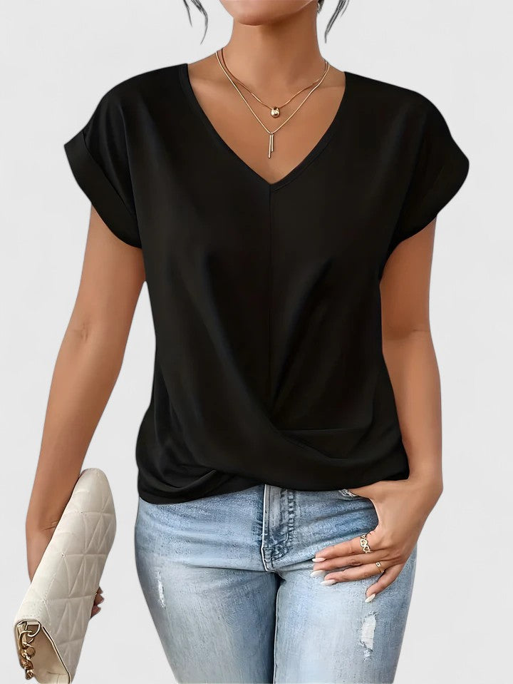 Aisling™ | Women's Soft V-Neck Twist-Front Top