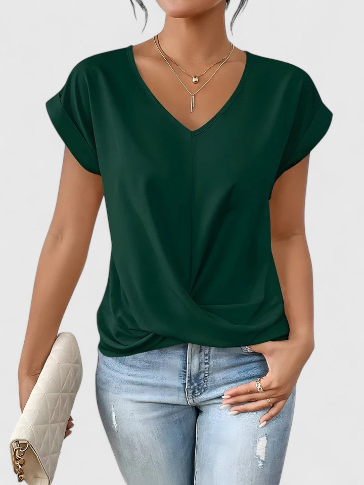Aisling™ | Women's Soft V-Neck Twist-Front Top