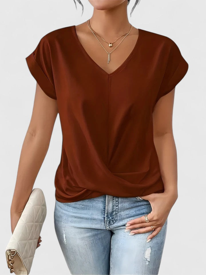 Aisling™ | Women's Soft V-Neck Twist-Front Top