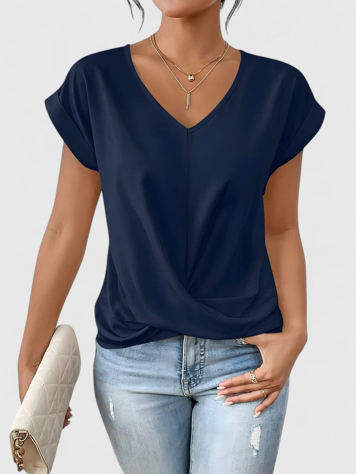 Aisling™ | Women's Soft V-Neck Twist-Front Top