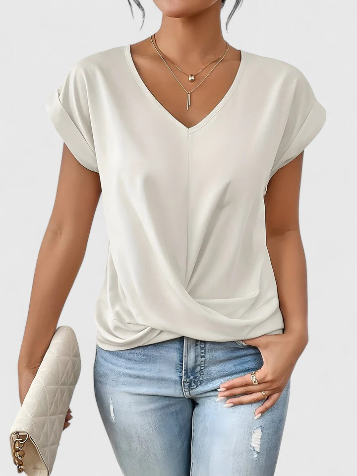 Aisling™ | Women's Soft V-Neck Twist-Front Top
