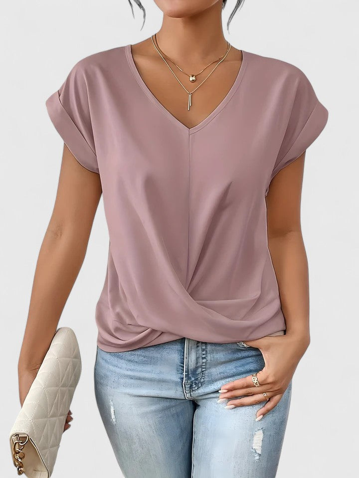 Aisling™ | Women's Soft V-Neck Twist-Front Top