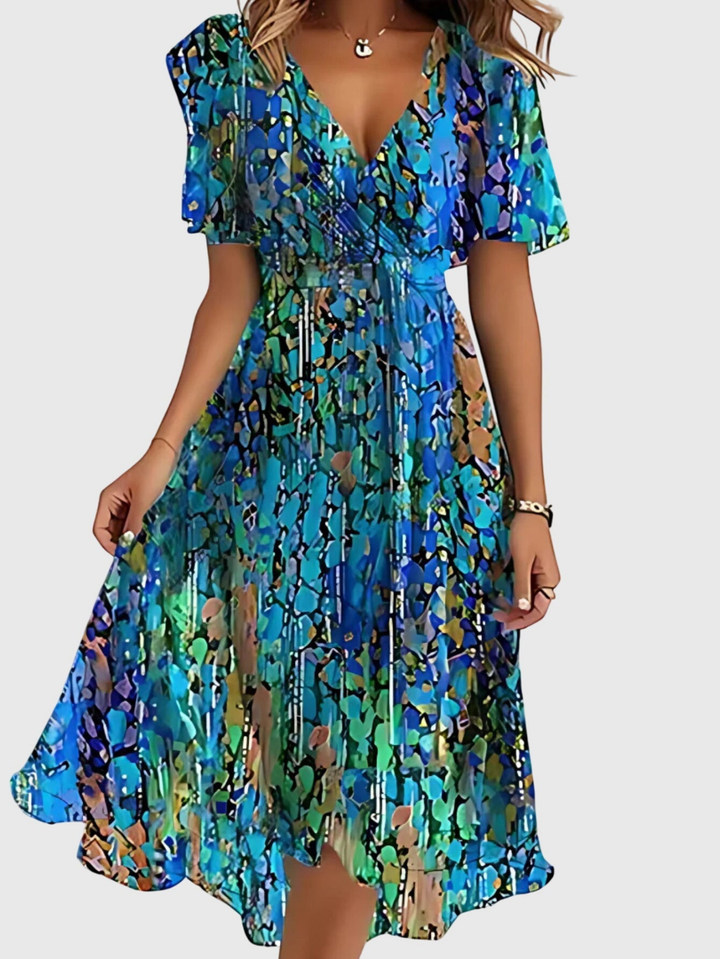 Anouk™ | Women's Chiffon V-Neck Midi Dress