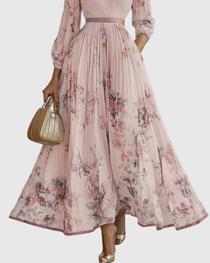 Brielle™ | Women's Satin Pleated Maxi Dress