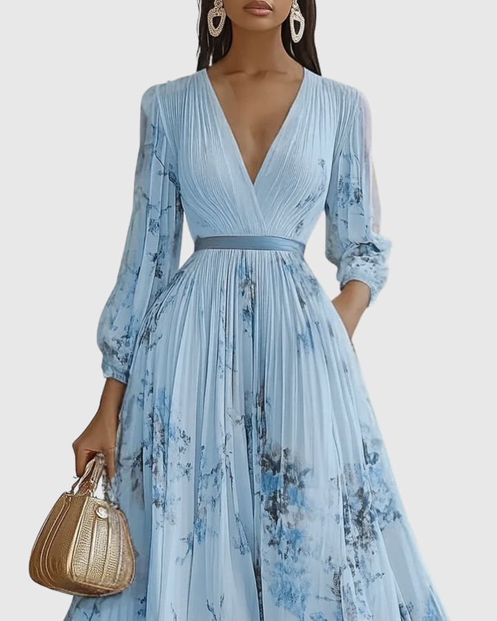 Brielle™ | Women's Satin Pleated Maxi Dress
