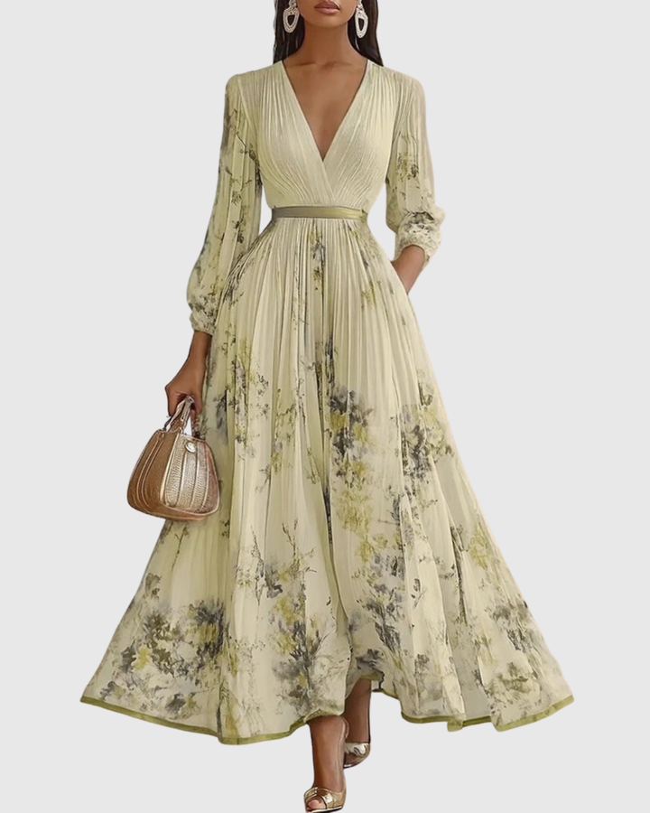 Brielle™ | Women's Satin Pleated Maxi Dress
