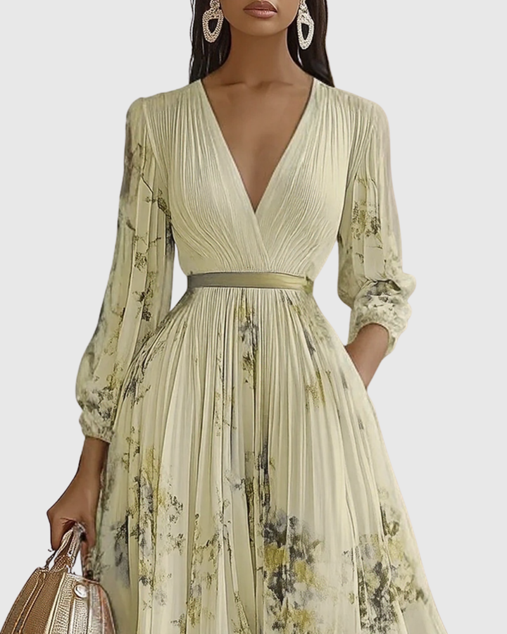 Brielle™ | Women's Satin Pleated Maxi Dress