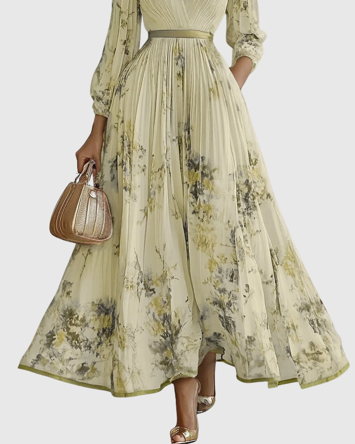 Brielle™ | Women's Satin Pleated Maxi Dress