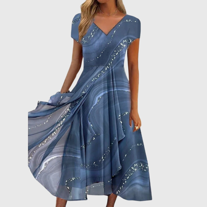 Callum™ | Women's Flowy Printed Midi Dress