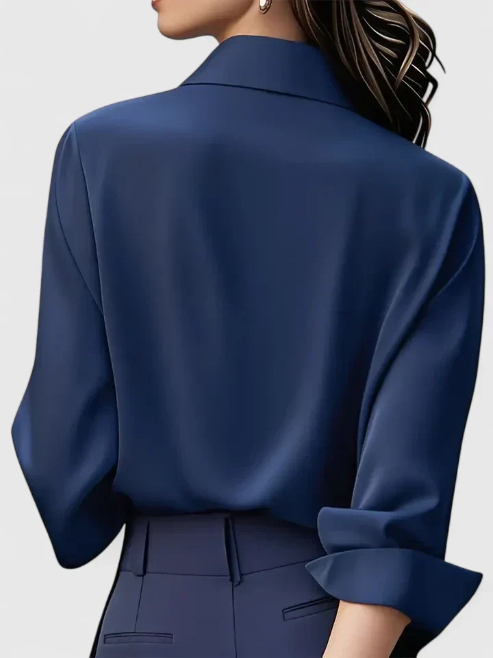 Celeste™ | Women's Soft Silk Button-Up Blouse