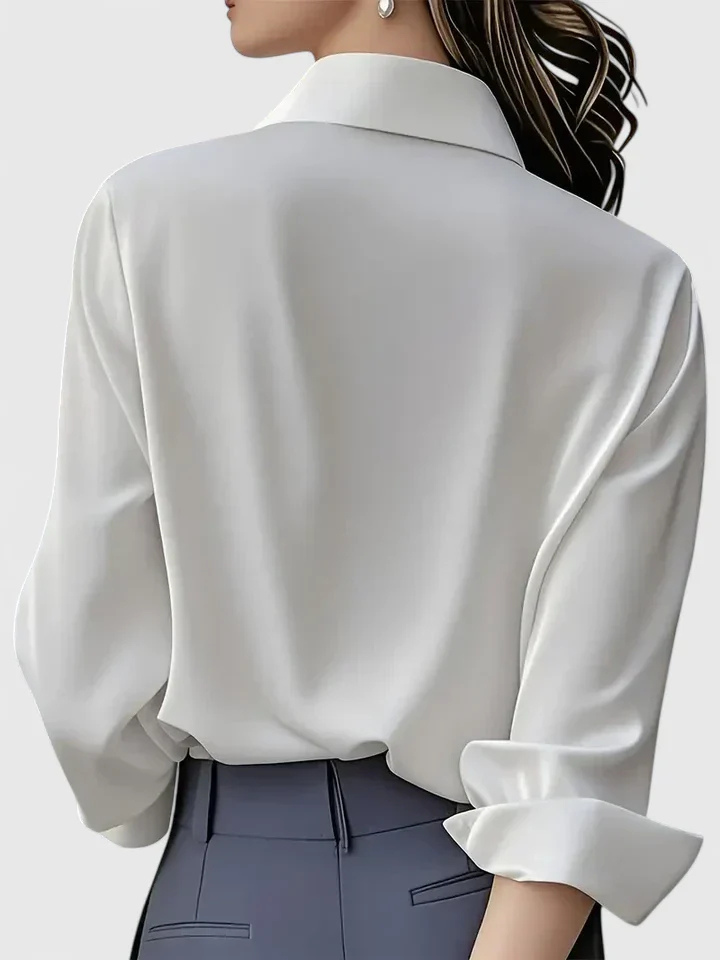 Celeste™ | Women's Soft Silk Button-Up Blouse