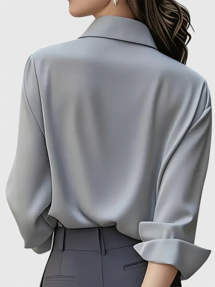 Celeste™ | Women's Soft Silk Button-Up Blouse