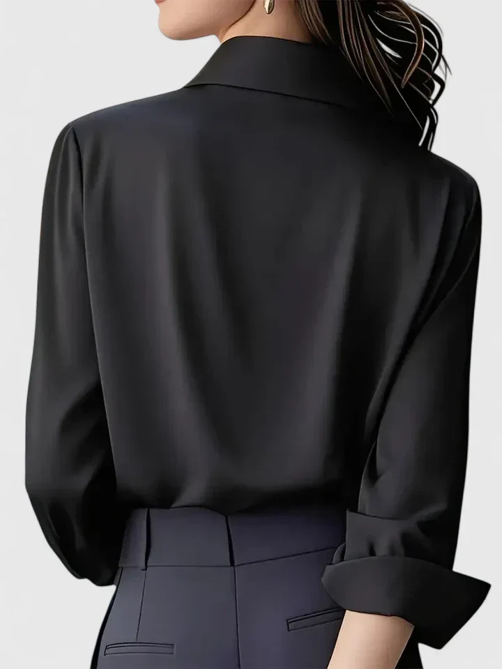 Celeste™ | Women's Soft Silk Button-Up Blouse