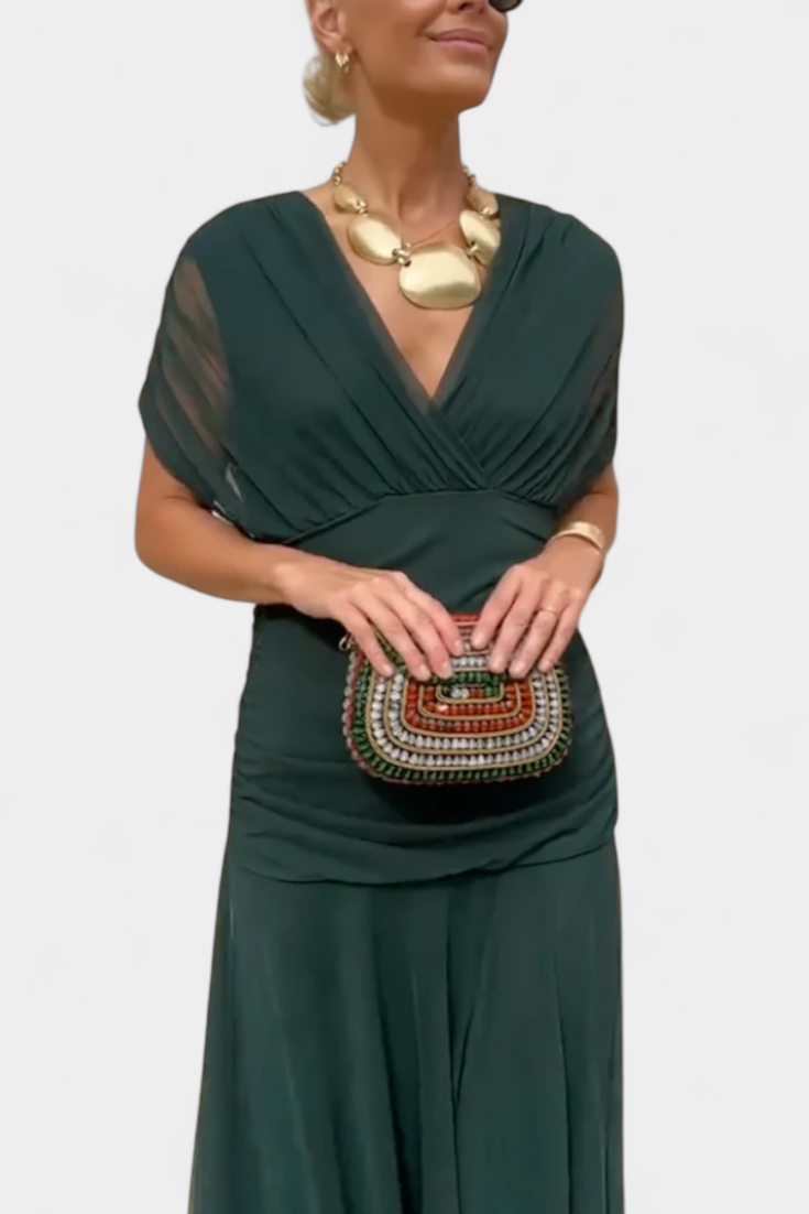 Delphine™ | Women's Chiffon Off-Shoulder Maxi Dress