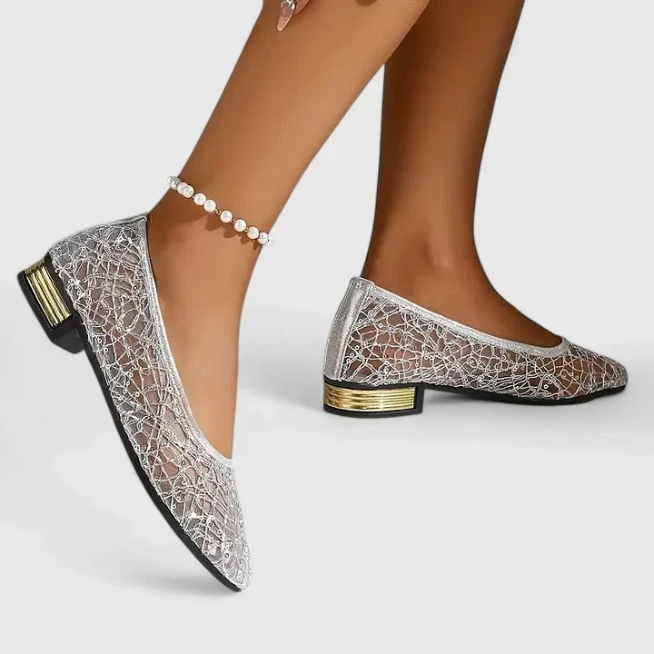 Delphine™ | Women's Elegant Lace Pointed-Toe Flats