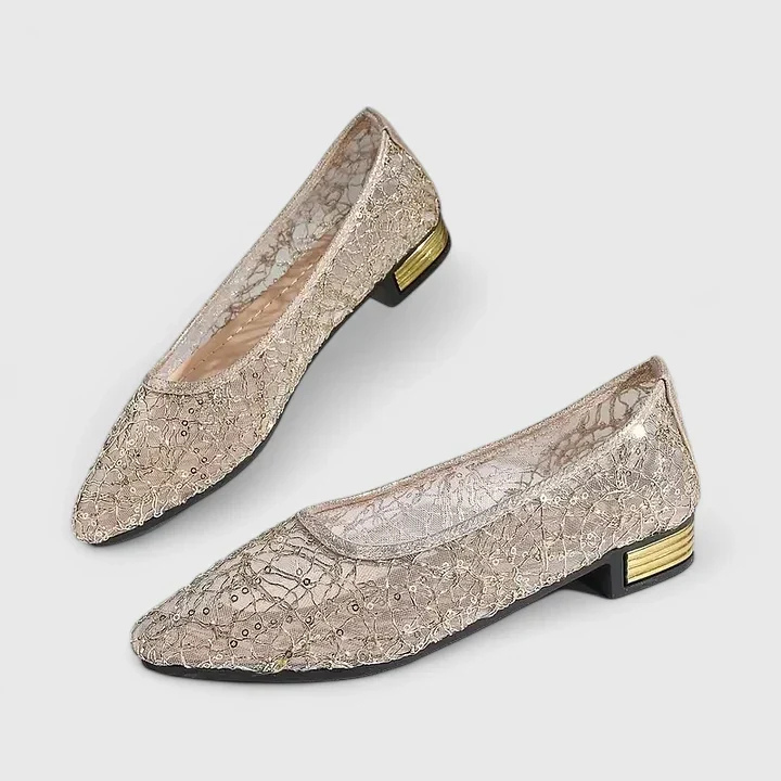 Delphine™ | Women's Elegant Lace Pointed-Toe Flats