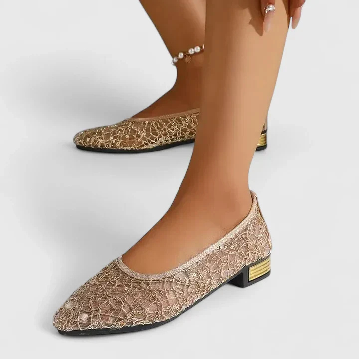 Delphine™ | Women's Elegant Lace Pointed-Toe Flats