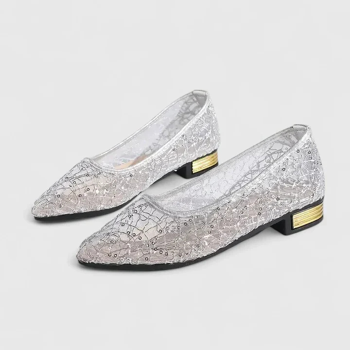 Delphine™ | Women's Elegant Lace Pointed-Toe Flats