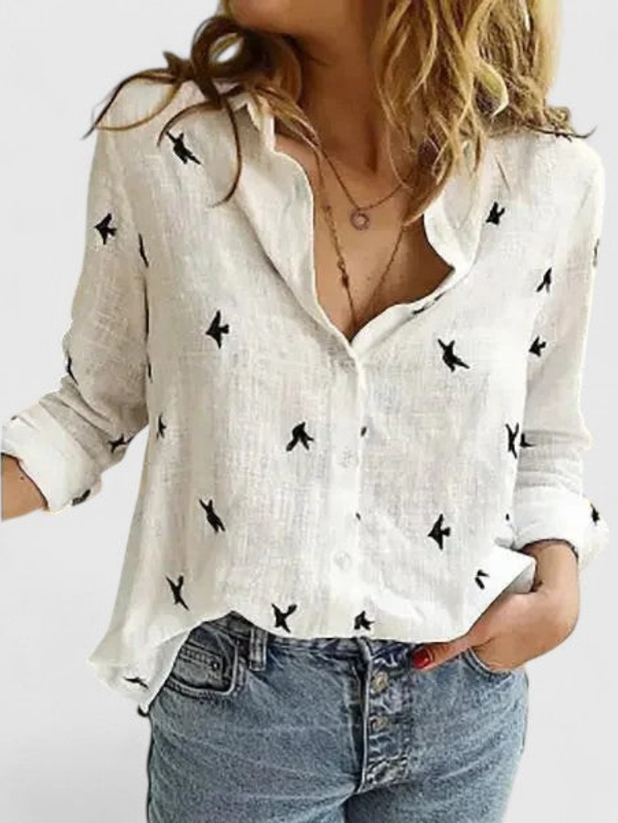 Elowyn™ | Women's Linen Button-Down Shirt