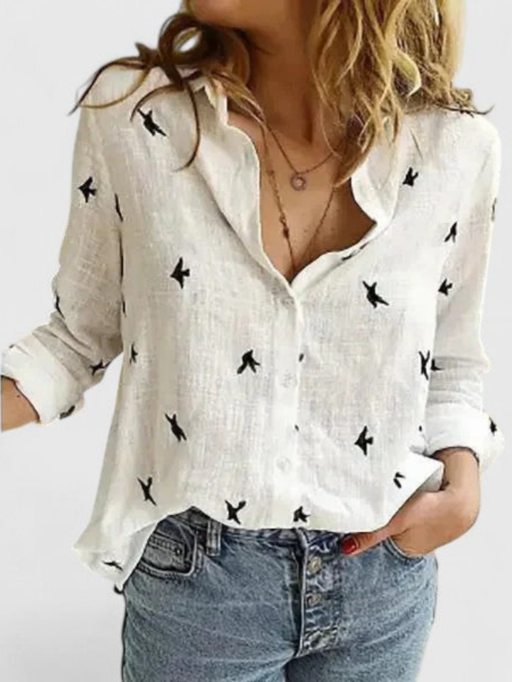 Elowyn™ | Women's Linen Button-Down Shirt