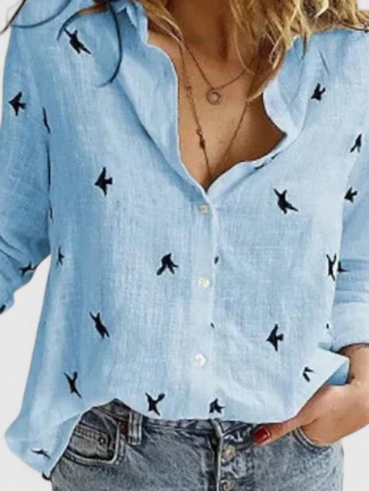 Elowyn™ | Women's Linen Button-Down Shirt