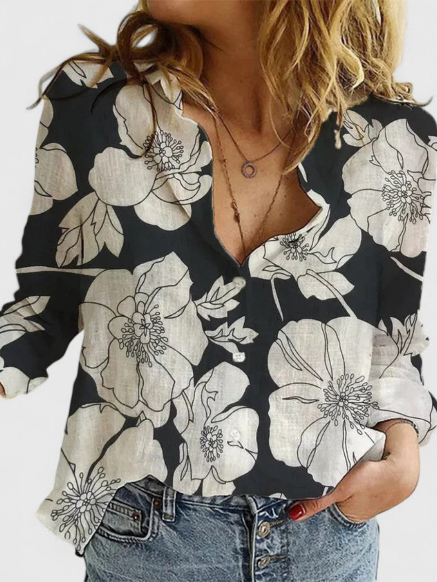 Elowyn™ | Women's Linen Button-Down Shirt