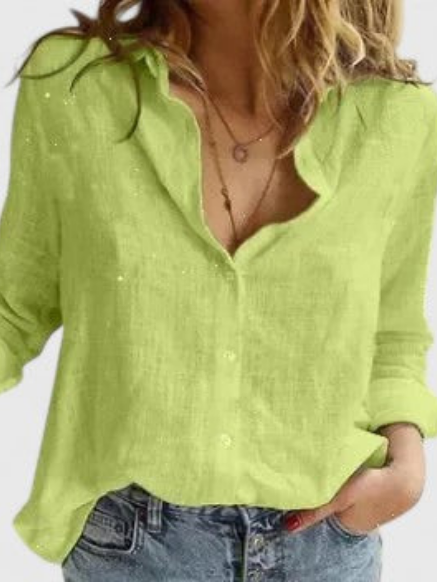 Elowyn™ | Women's Linen Button-Down Shirt
