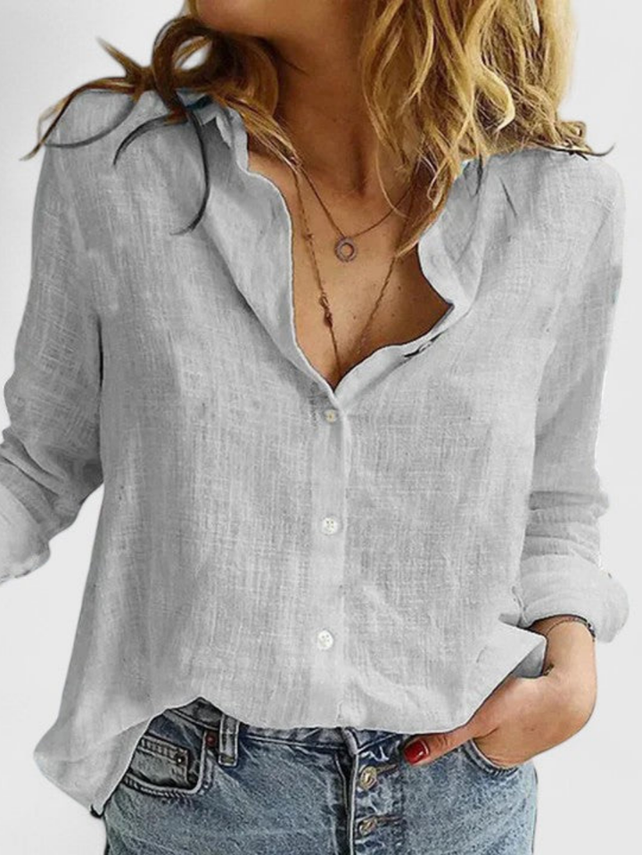 Elowyn™ | Women's Linen Button-Down Shirt