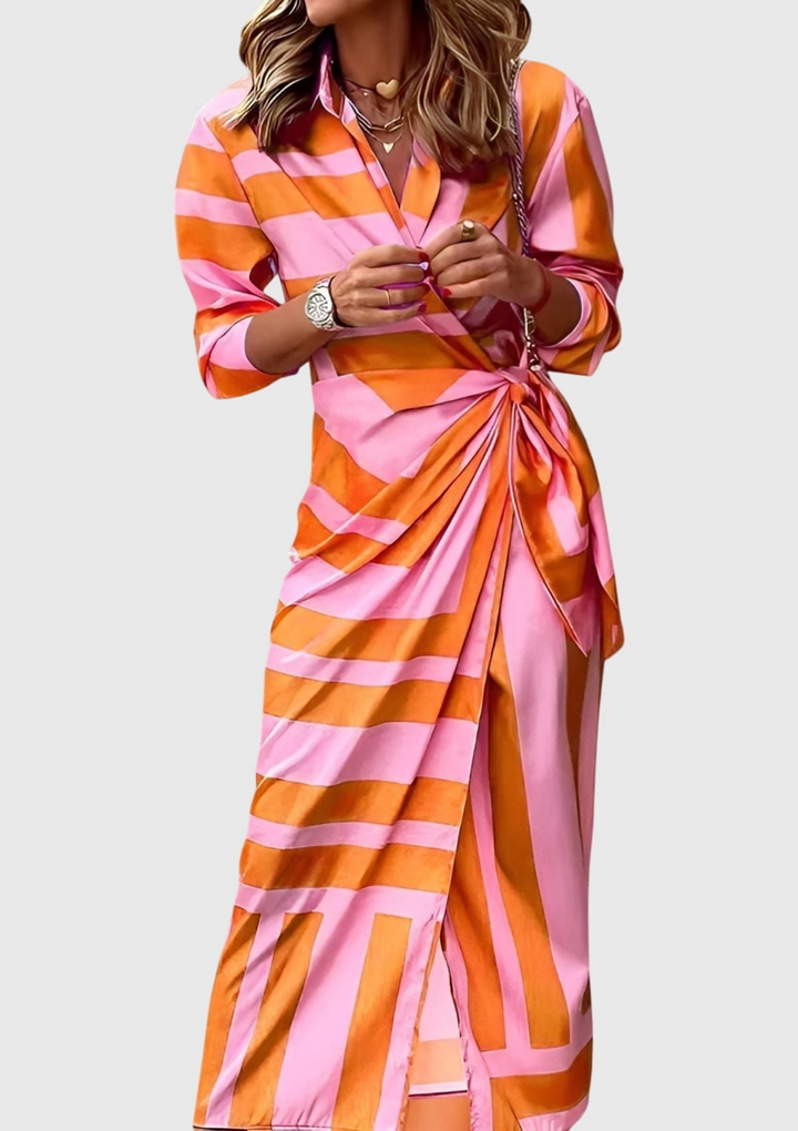 Esme™ | Women's Elegant Printed Wrap Maxi Dress