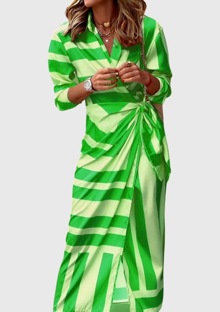 Esme™ | Women's Elegant Printed Wrap Maxi Dress