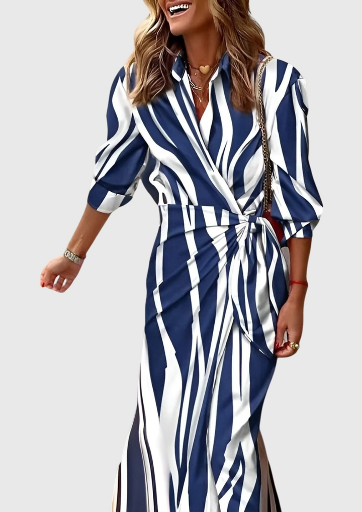 Esme™ | Women's Elegant Printed Wrap Maxi Dress