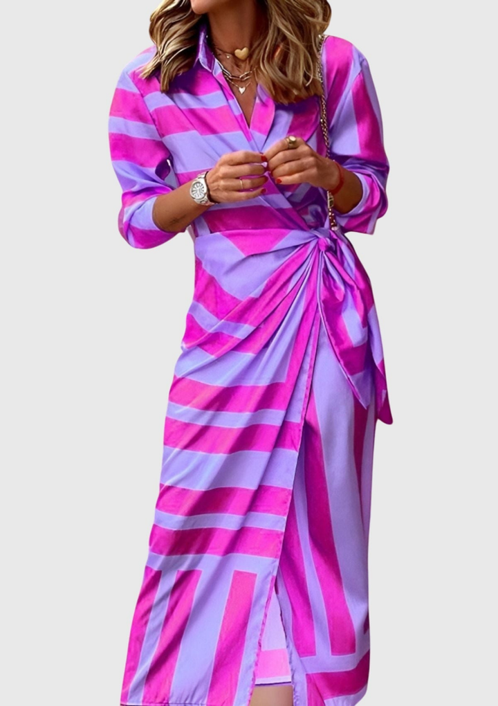 Esme™ | Women's Elegant Printed Wrap Maxi Dress