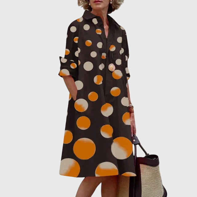 Estelle™ | Women's Soft Cotton Collared Shirt Dress