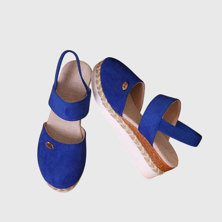 Imelda™ | Women's Suede Closed-Toe Wedge Sandals