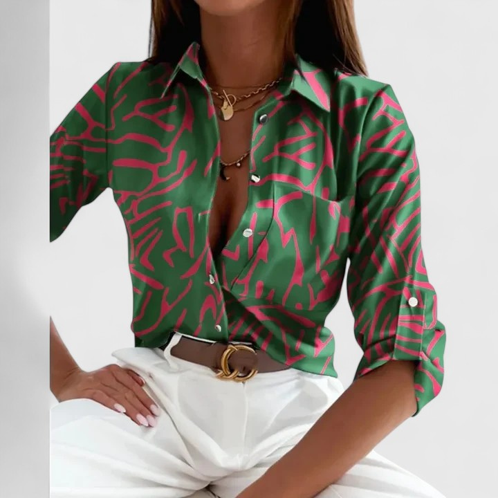 Indira™ | Women's Lightweight Button-Down Blouse