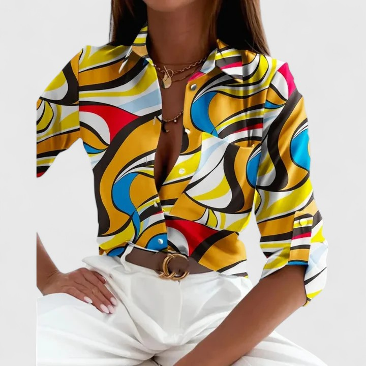 Indira™ | Women's Lightweight Button-Down Blouse