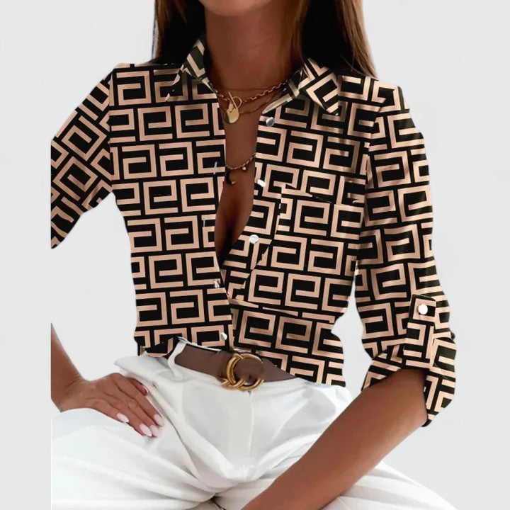 Indira™ | Women's Lightweight Button-Down Blouse