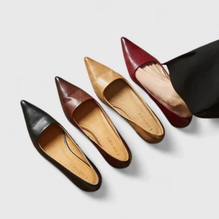 Inez™ | Women's Leather Pointed-Toe Kitten Heels