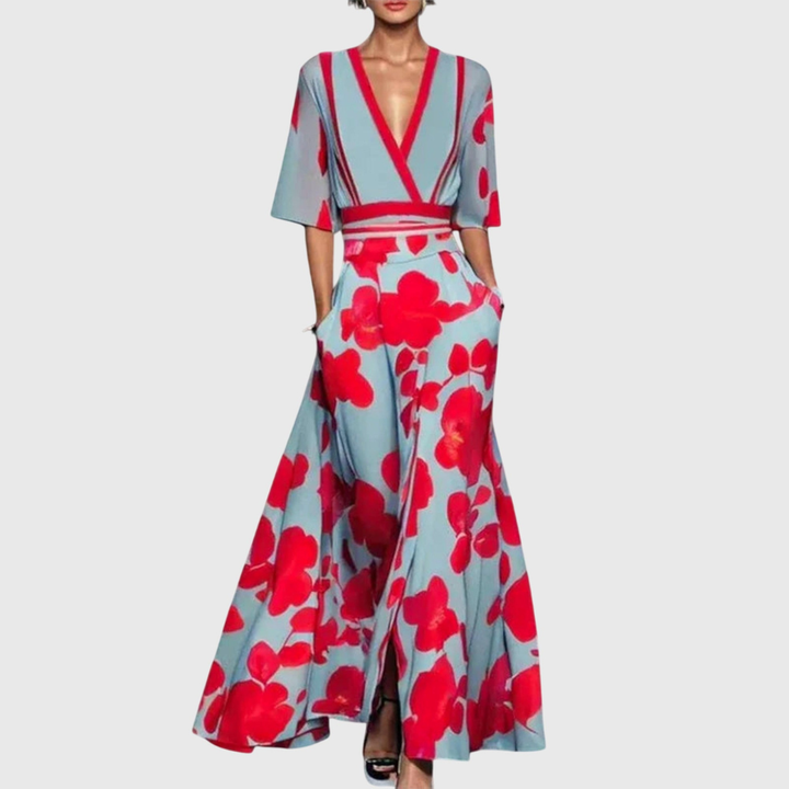 Isolde™ | Women's Soft V-Neck Maxi Dress