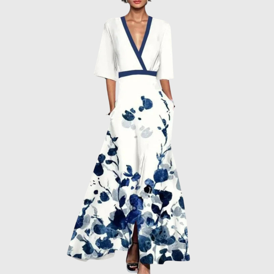 Isolde™ | Women's Soft V-Neck Maxi Dress