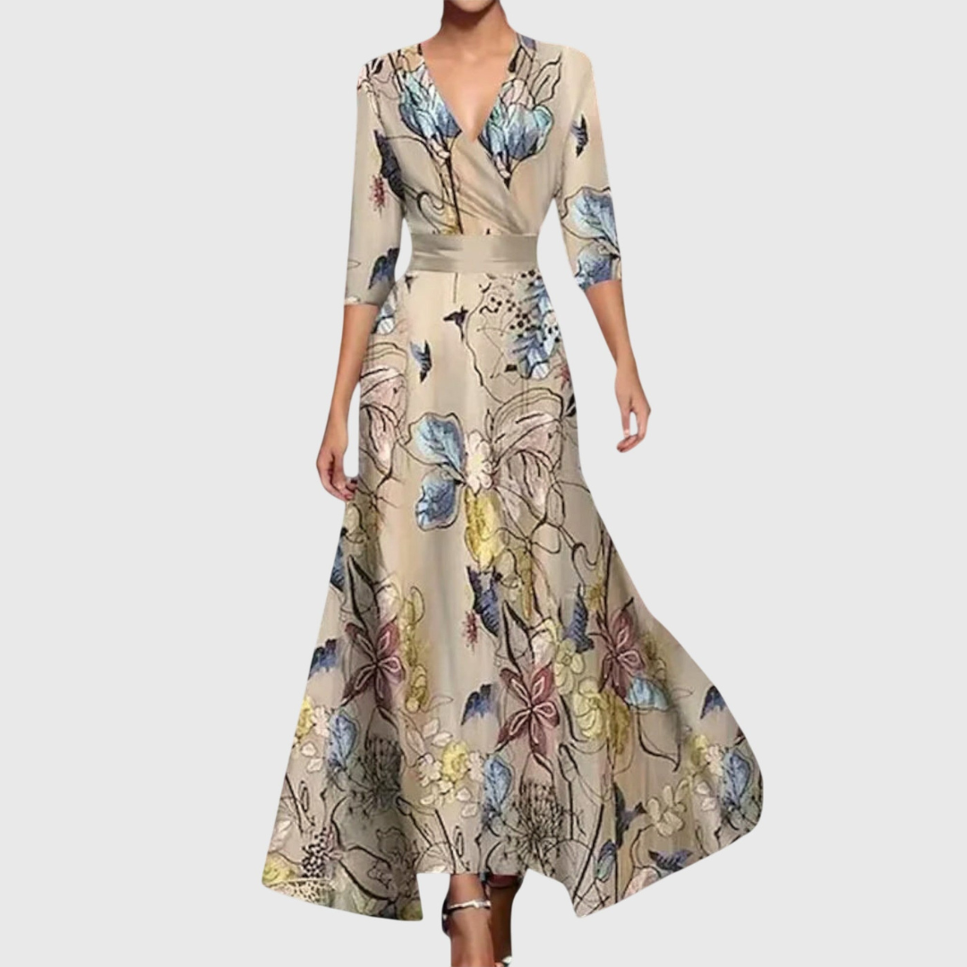 Isolde™ | Women's Soft V-Neck Maxi Dress