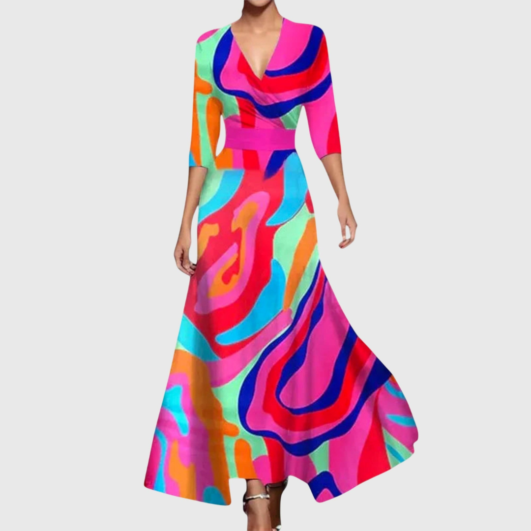 Isolde™ | Women's Soft V-Neck Maxi Dress