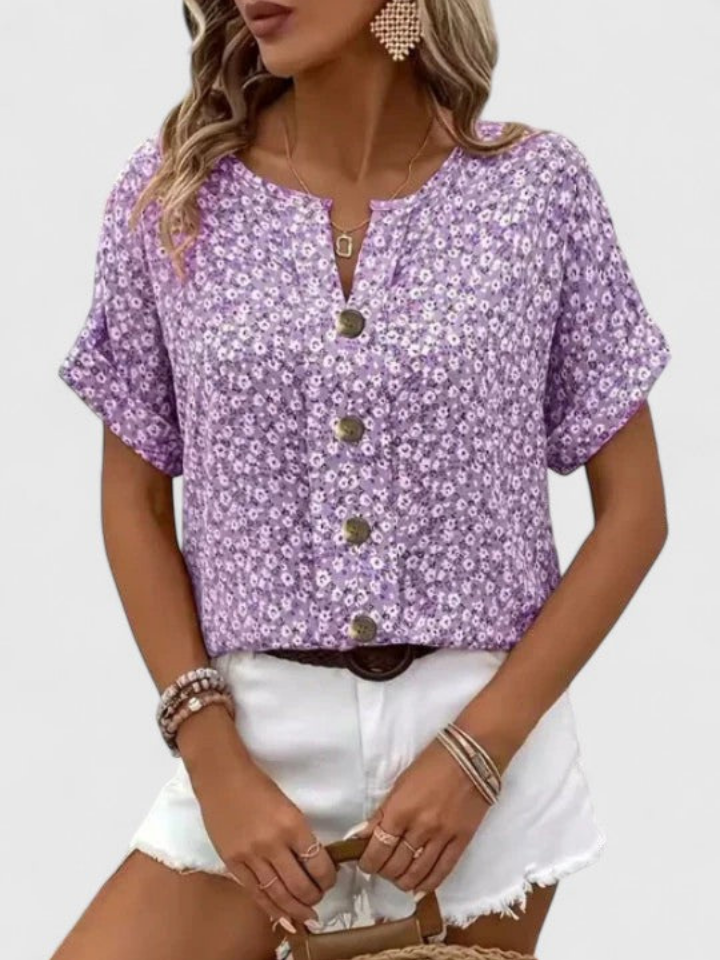 Lirien™ | Women's Lightweight Button-Front Blouse