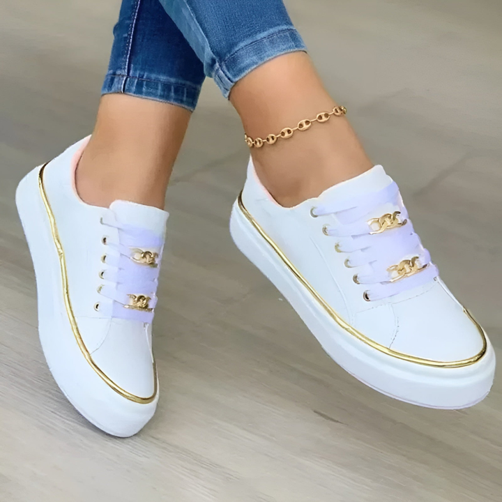 Lyra™ | Women's Leather Platform Sneakers