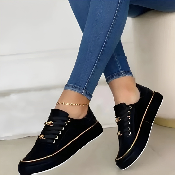 Lyra™ | Women's Leather Platform Sneakers