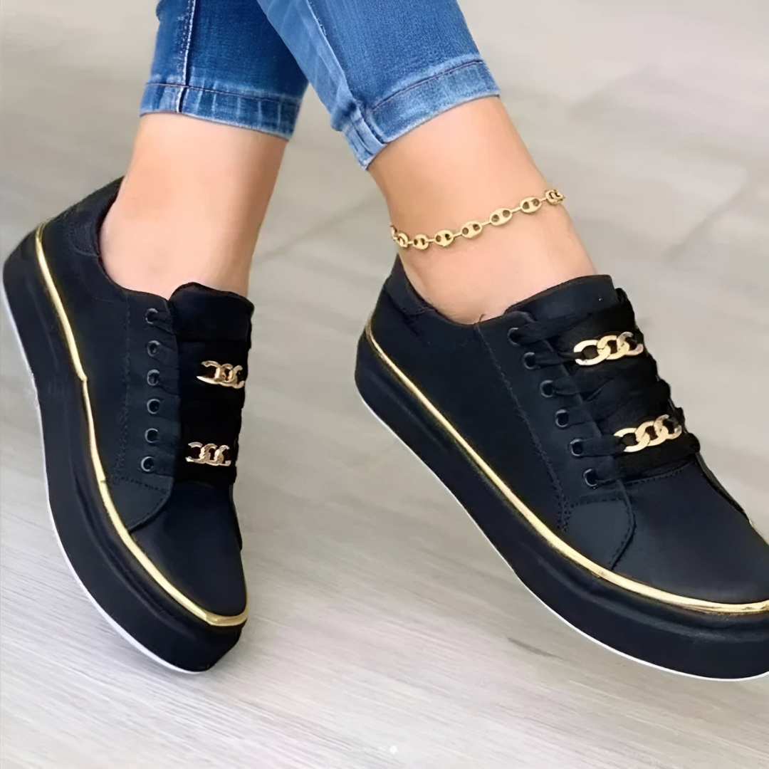 Lyra™ | Women's Leather Platform Sneakers