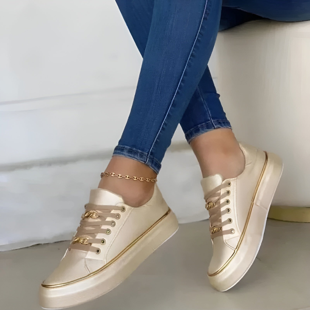Lyra™ | Women's Leather Platform Sneakers