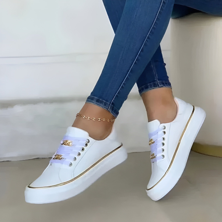 Lyra™ | Women's Leather Platform Sneakers