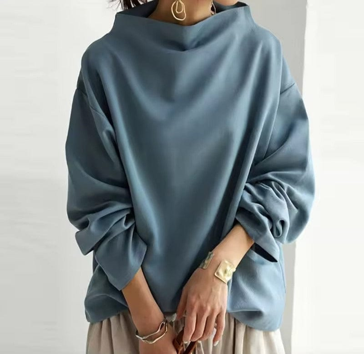 Maelle™ | Women's Soft Cotton Cowl Neck Blouse
